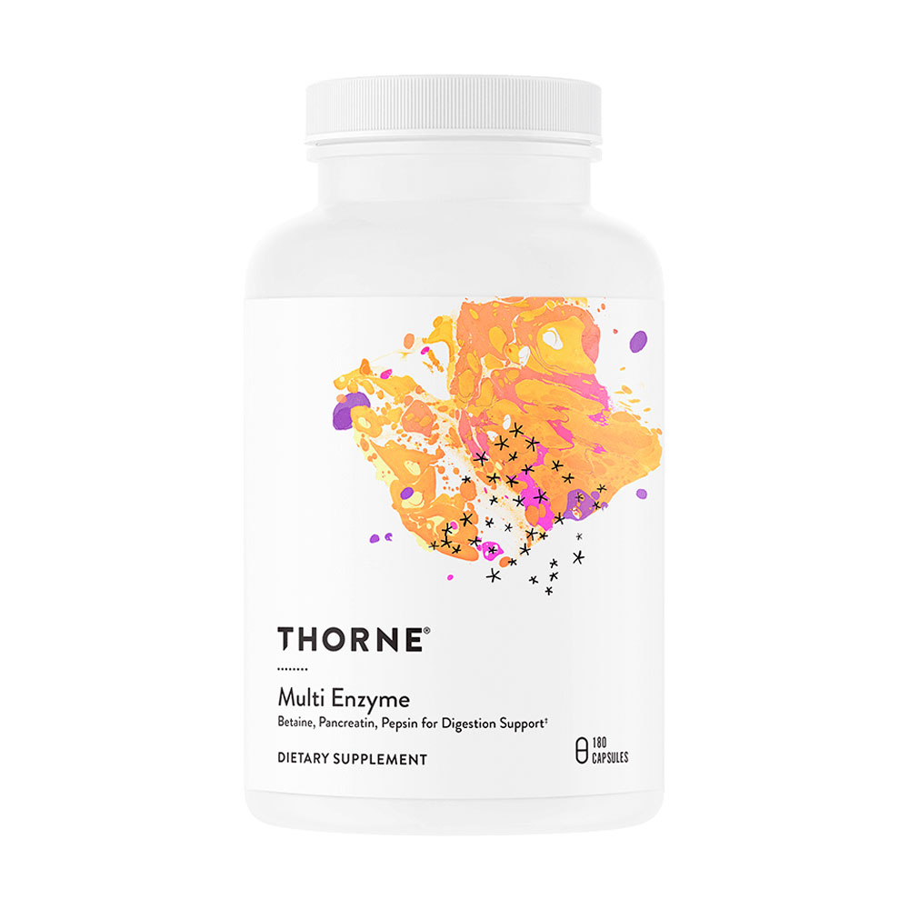 Бетаїн, пепсин, панкреатин Thorne Research Multi Enzyme (B.P.P.), 180 капсул