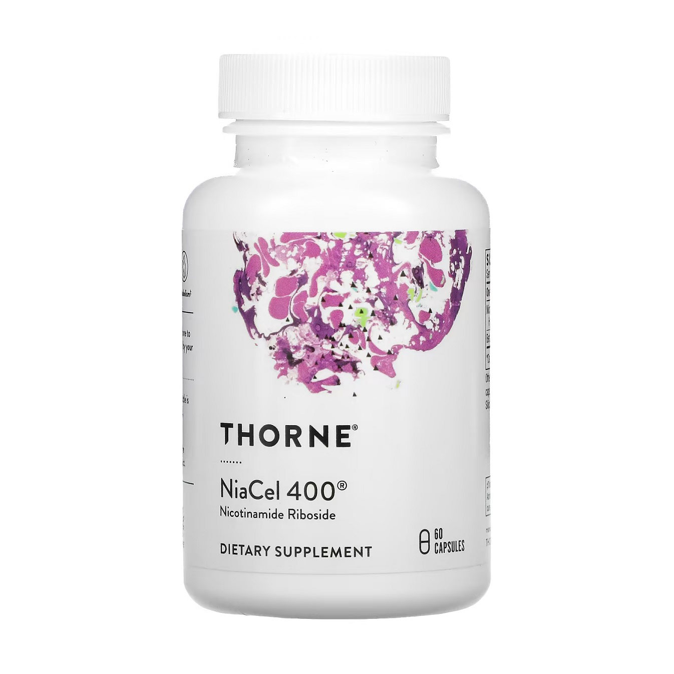 Нікотинамід рибозид Thorne Research NiaCel 400, 400 мг, 60 капсул